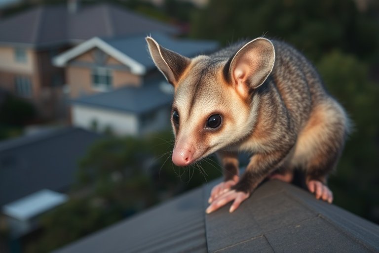 Possum in Scoresby residential area
